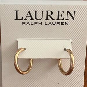 NEW Ralph Lauren Gold Hoop Earrings